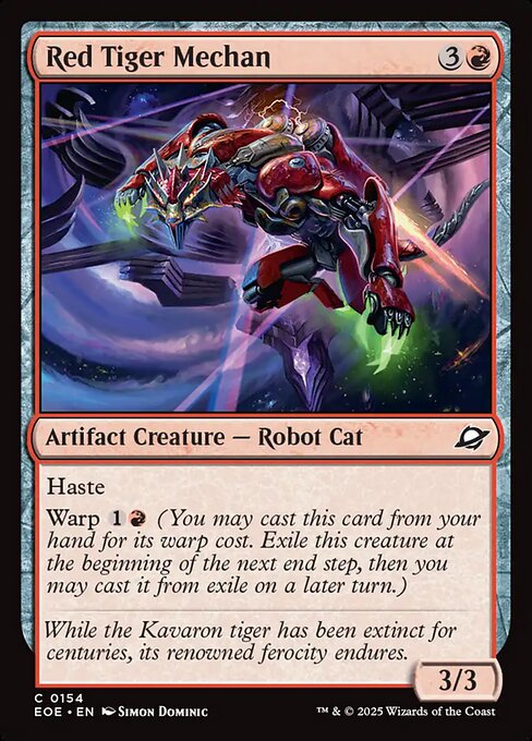 Red Tiger Mechan highlighted card art