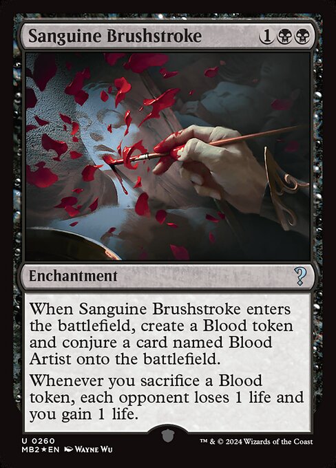 Sanguine Brushstroke highlighted card art
