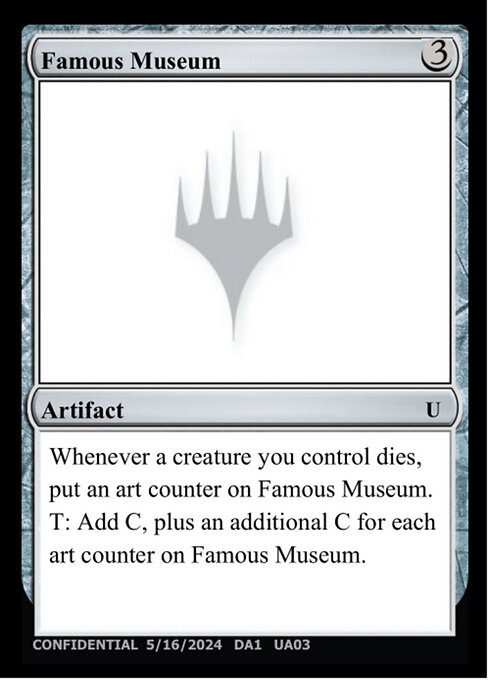 Famous Museum highlighted card art