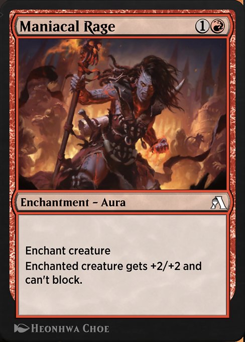 Maniacal Rage highlighted card art