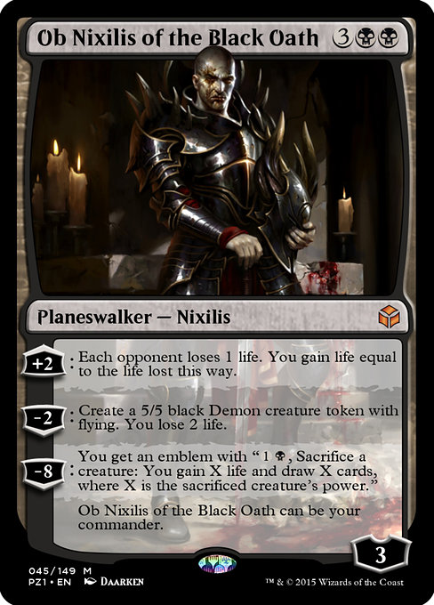 Ob Nixilis of the Black Oath from Legendary Cube Prize Pack