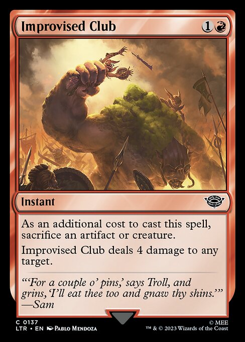 Improvised Club from The Lord of the Rings: Tales of Middle-earth