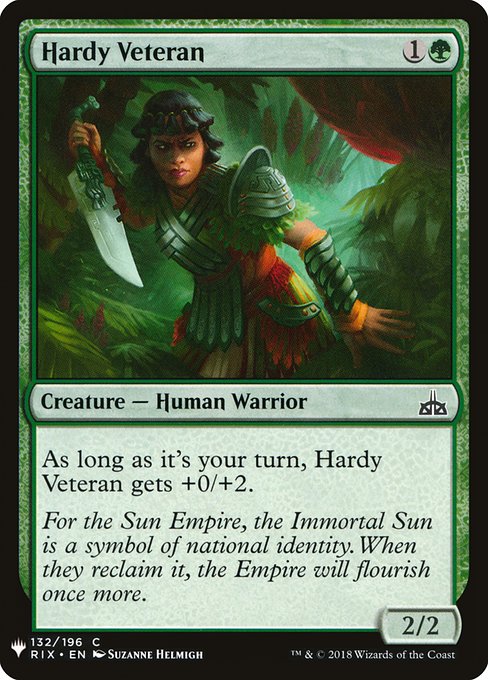 Hardy Veteran highlighted card art