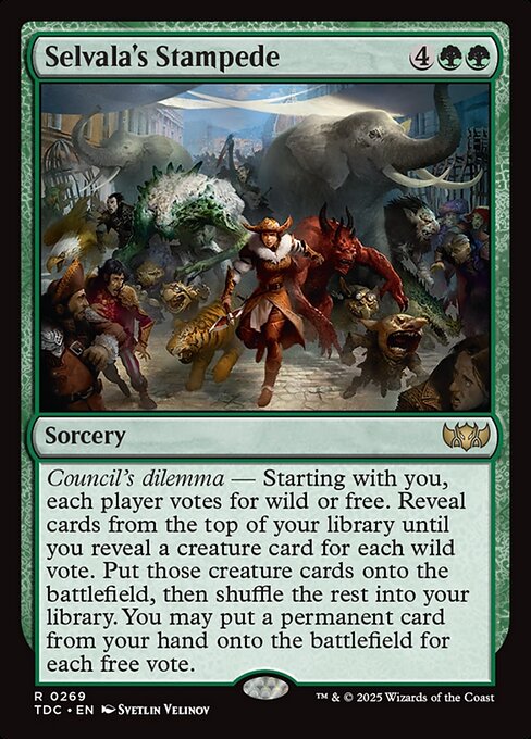 Selvala's Stampede highlighted card art