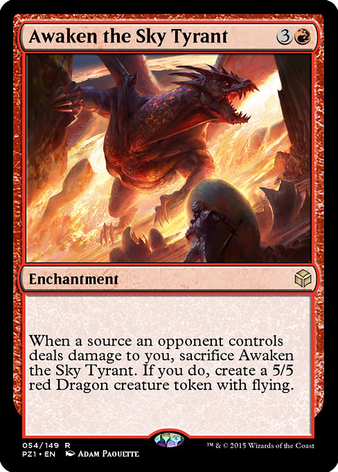 Awaken the Sky Tyrant highlighted card art
