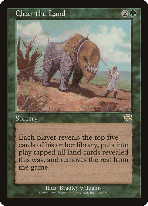 Clear the Land highlighted card art
