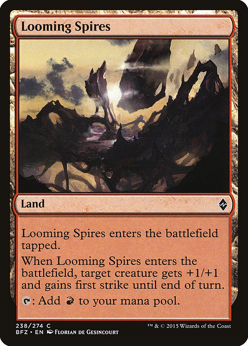 Looming Spires highlighted card art