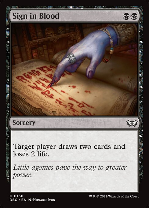 Sign in Blood highlighted card art