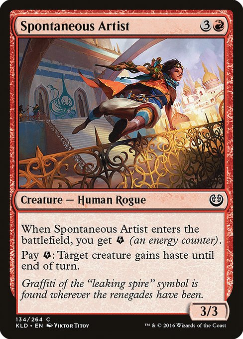 Spontaneous Artist highlighted card art
