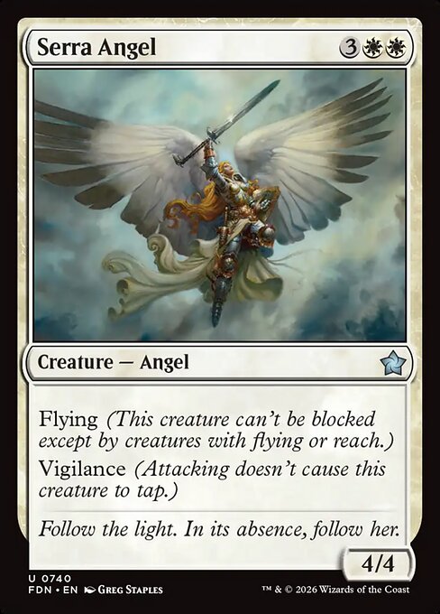 Serra Angel highlighted card art