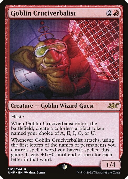 Goblin Cruciverbalist from Unfinity