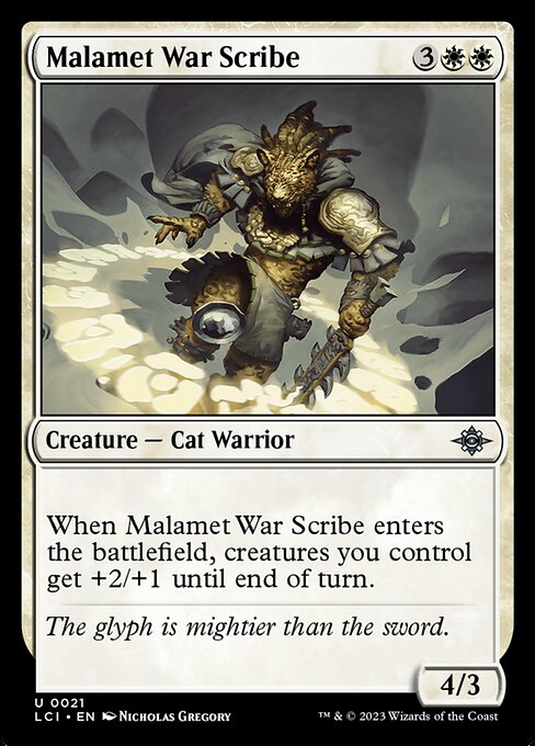 Malamet War Scribe highlighted card art