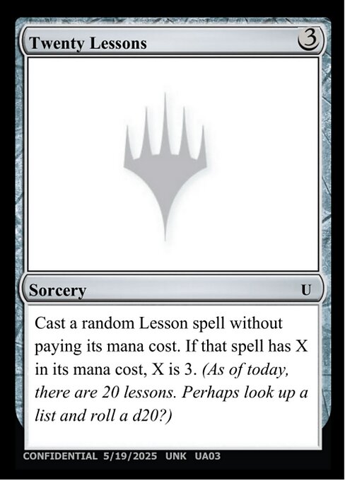 Twenty Lessons from Unknown Event