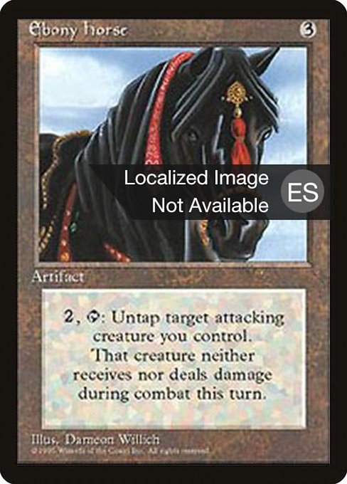 Ebony Horse from Fourth Edition Foreign Black Border