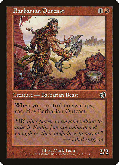 Barbarian Outcast highlighted card art