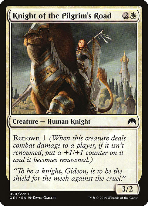 Knight of the Pilgrim's Road highlighted card art