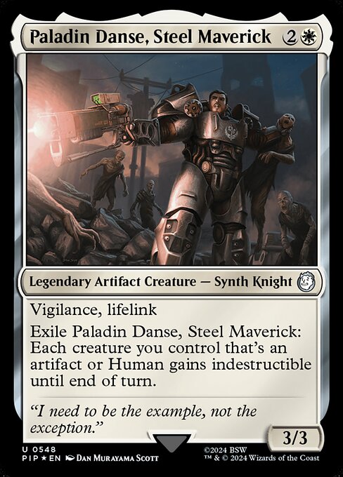 Paladin Danse, Steel Maverick highlighted card art