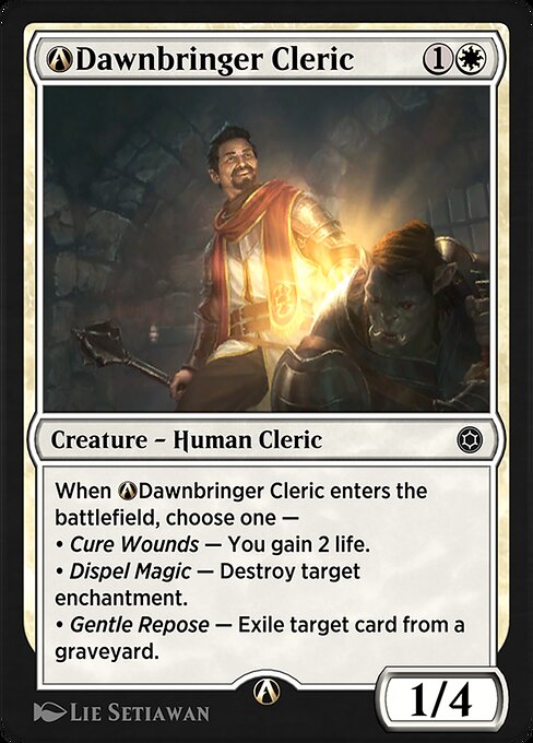 A-Dawnbringer Cleric highlighted card art