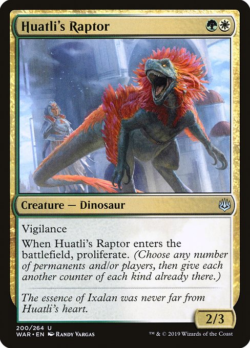 Huatli's Raptor highlighted card art
