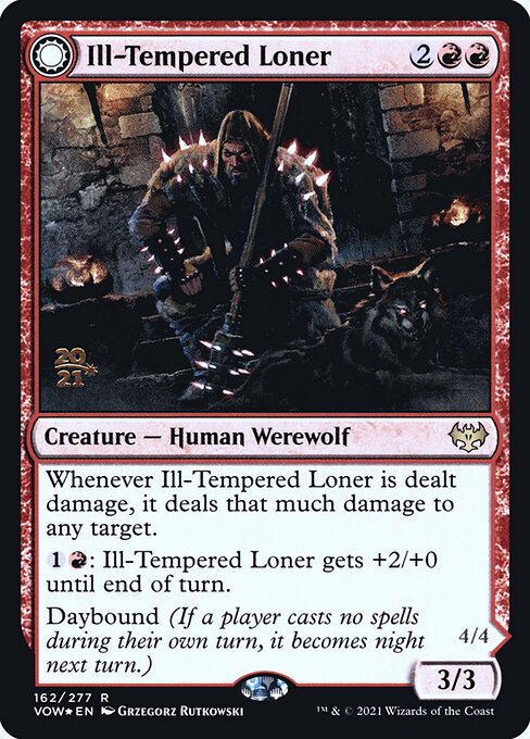 Ill-Tempered Loner // Howlpack Avenger from Innistrad: Crimson Vow Promos