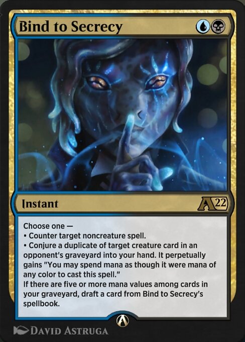 Bind to Secrecy highlighted card art