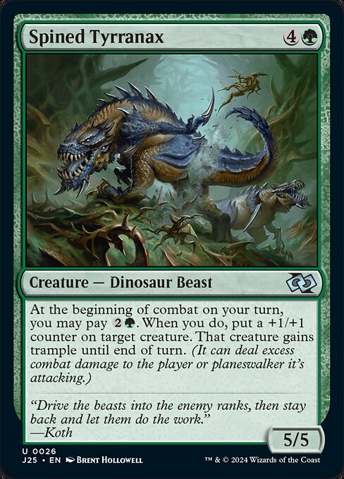 Spined Tyrranax highlighted card art