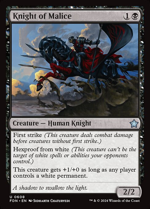 Knight of Malice highlighted card art