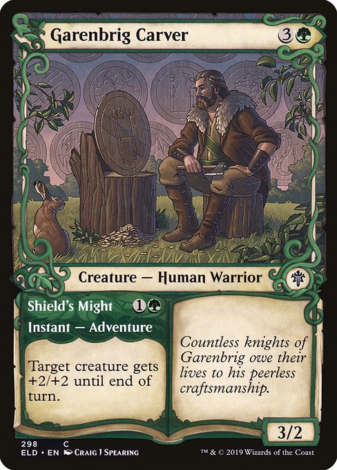 Garenbrig Carver // Shield's Might from Throne of Eldraine