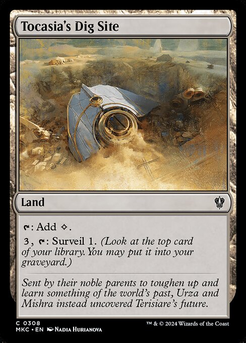 Tocasia's Dig Site highlighted card art