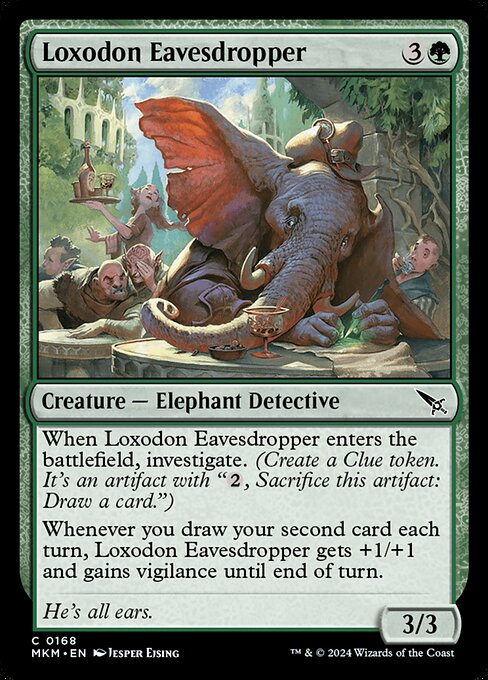 Loxodon Eavesdropper highlighted card art