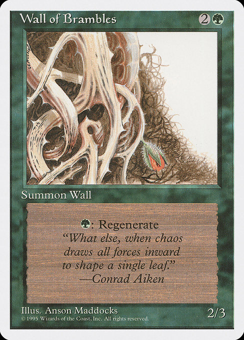 Wall of Brambles from Fourth Edition