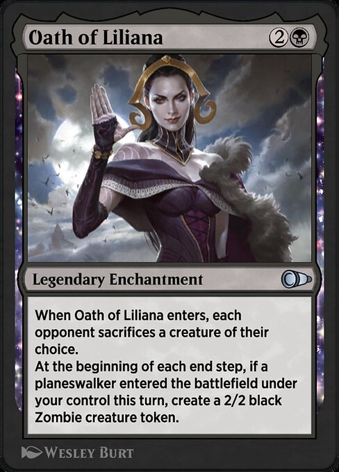 Oath of Liliana highlighted card art