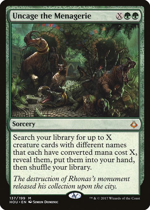 Uncage the Menagerie from Hour of Devastation