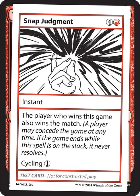 Snap Judgment highlighted card art