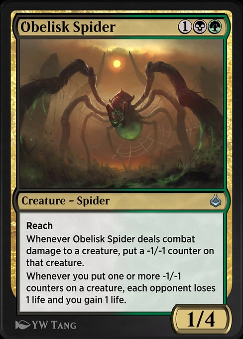 Obelisk Spider highlighted card art