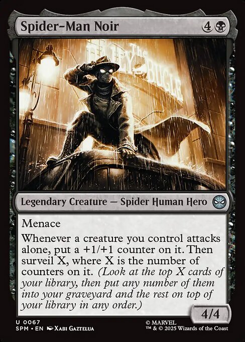 Spider-Man Noir highlighted card art