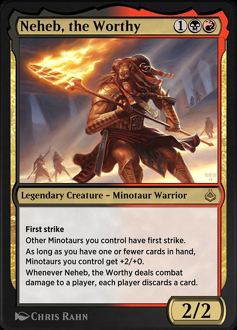 Neheb, the Worthy highlighted card art