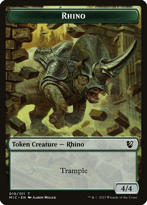 Rhino from Midnight Hunt Commander Tokens