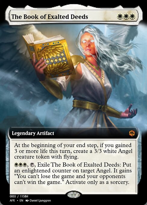 The Book of Exalted Deeds highlighted card art