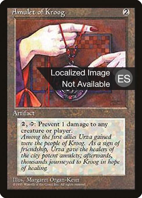 Amulet of Kroog from Fourth Edition Foreign Black Border