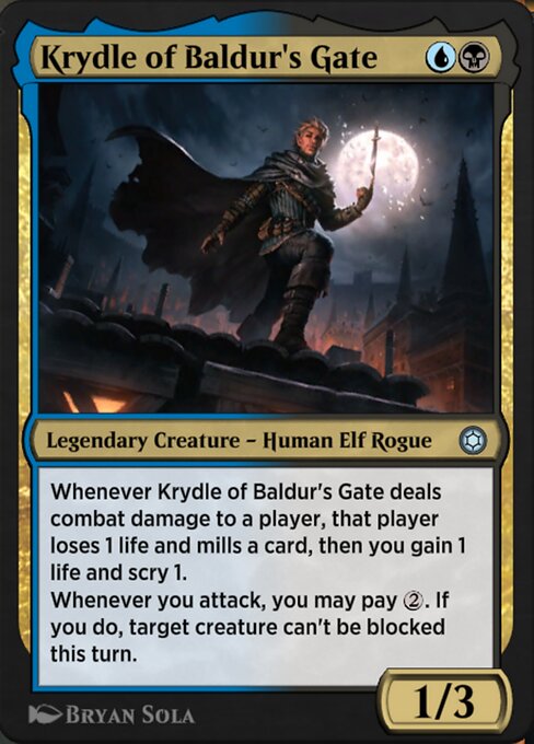 Krydle of Baldur's Gate highlighted card art