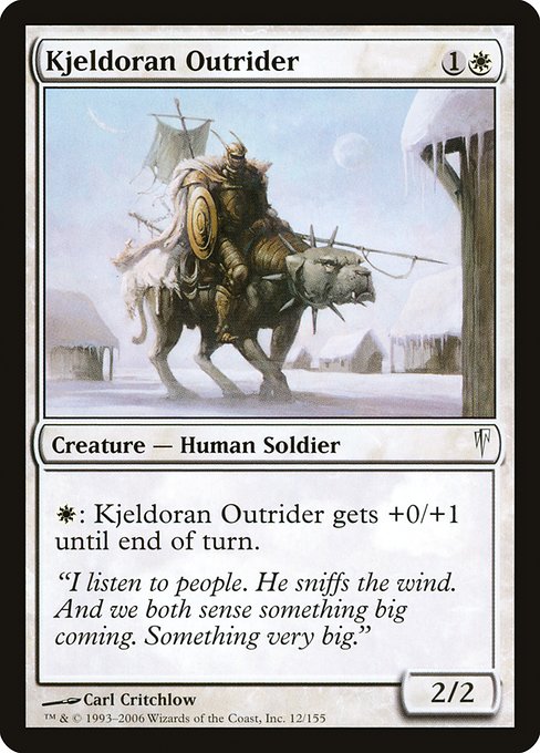Kjeldoran Outrider highlighted card art