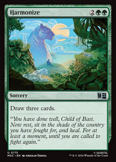 Harmonize highlighted card art