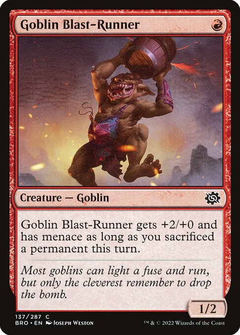 Goblin Blast-Runner highlighted card art