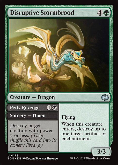 Disruptive Stormbrood // Petty Revenge from Tarkir: Dragonstorm