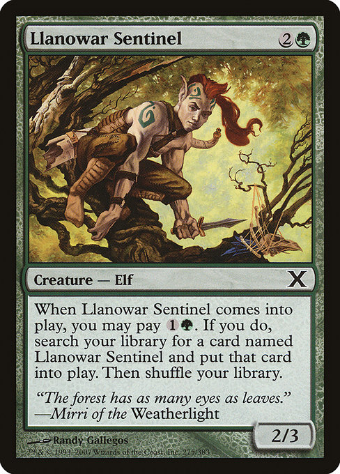 Llanowar Sentinel highlighted card art