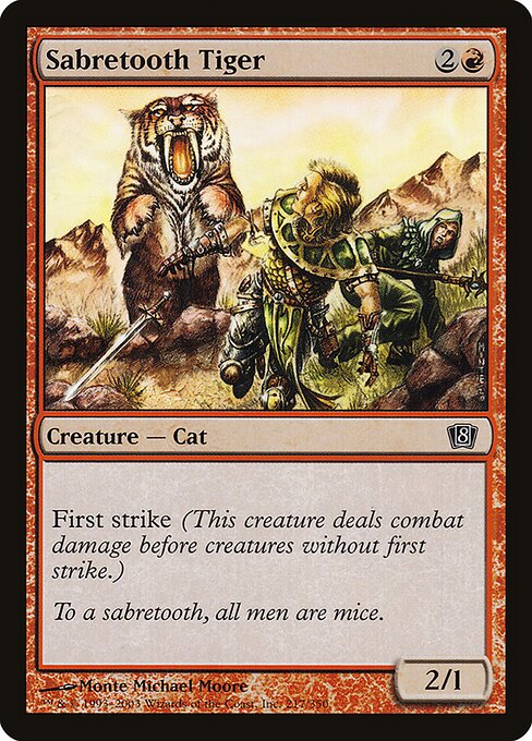 Sabretooth Tiger highlighted card art