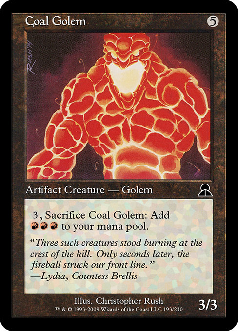 Coal Golem highlighted card art