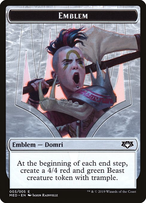 Domri, Chaos Bringer Emblem from Mythic Edition Tokens