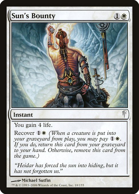 Sun's Bounty highlighted card art
